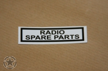 Decal RADIO SPARE PARTS