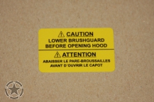 Aufkleber Lower Brushguard  HMMWV