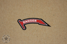 Aufkleber DANGER für Tachometer oder Drehzahlmesser in Rot