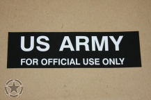 Sticker US ARMY FOR OFFICIAL USE ONLY