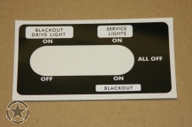 Sticker Black out light / Service lights CUCV