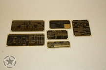 M38 Data Plate Set Messing